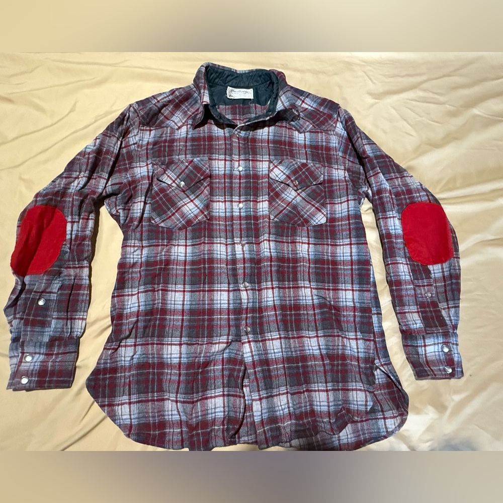 Pendleton wool  Red Plaid Flannel Shirt